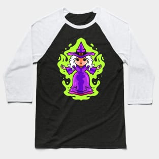 Cute Kawaii Witch Halloween Witch Switch Baseball T-Shirt